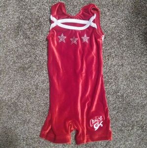 Red leotard, girls 5/6